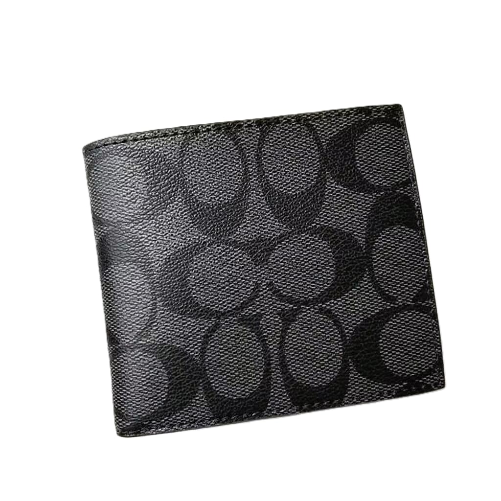 COACH 二つ折り財布 メンズ　ブラック 星柄 新品未使用 COACH 2つ折り財布 メンズ ブラック スター 星